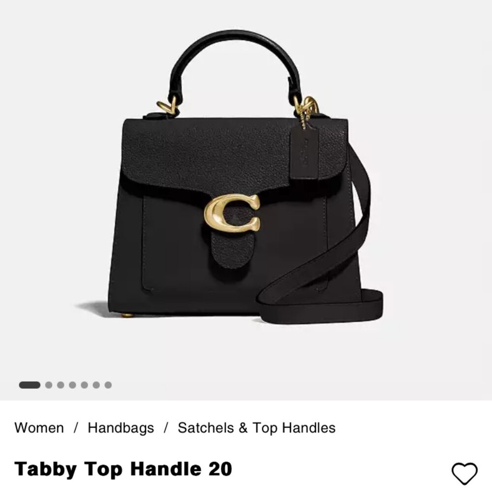 Coach Tabby Top Handle 20 - Black
